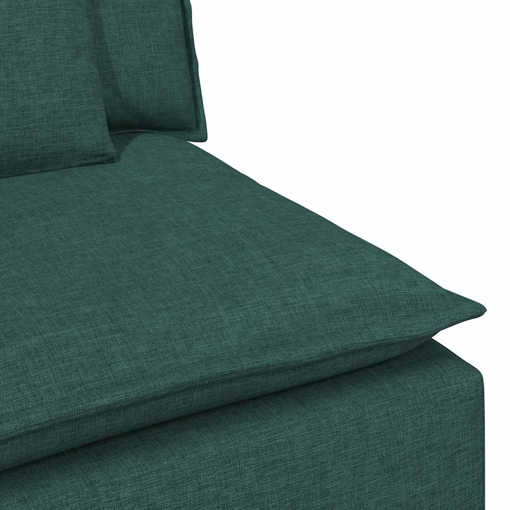 Module central de canapé modulable avec coussins vert foncé 100 cm - XIOS