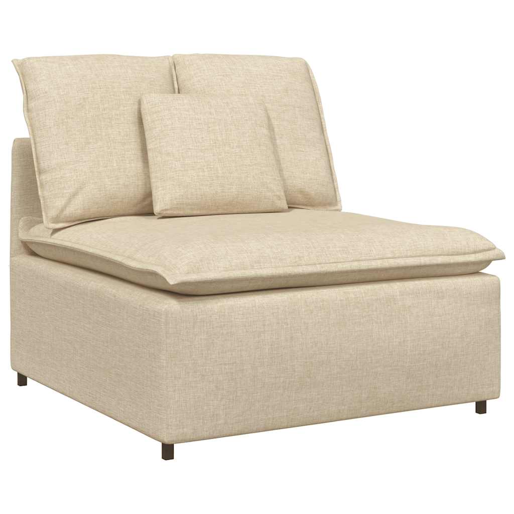 Module central de canapé modulable avec coussins crème 100 cm - XIOS