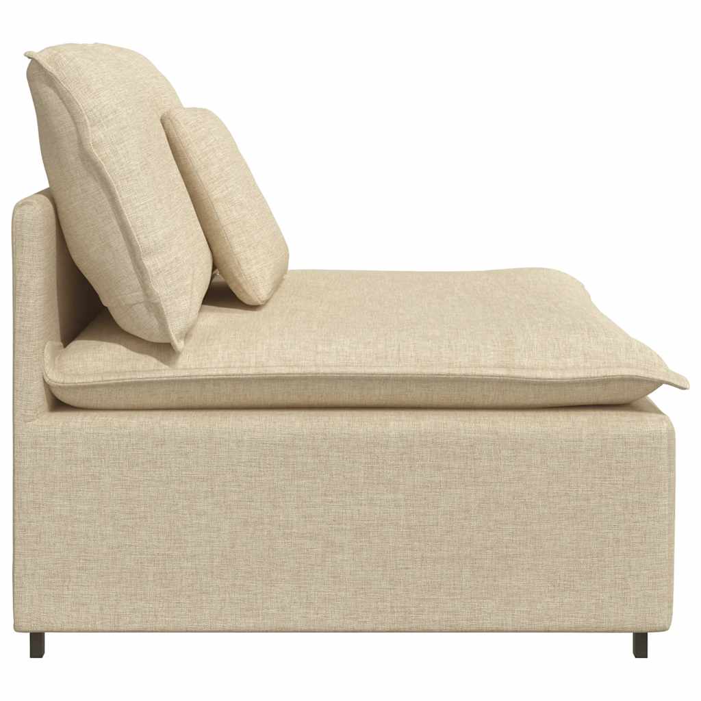 Module central de canapé modulable avec coussins crème 100 cm - XIOS