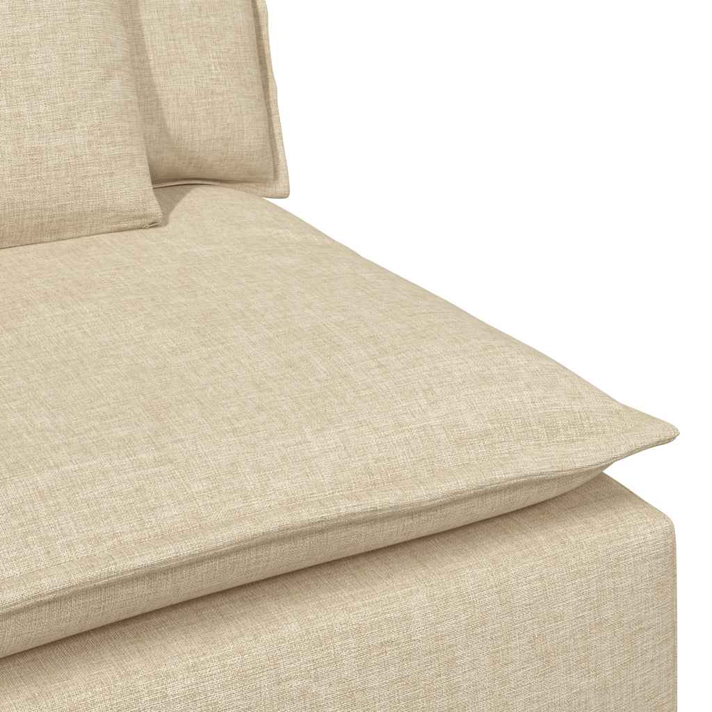Module central de canapé modulable avec coussins crème 100 cm - XIOS