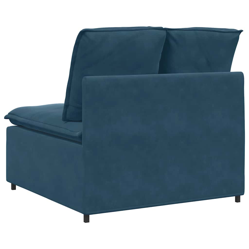 Module central de canapé modulable avec coussins bleus 100 cm - XIOS