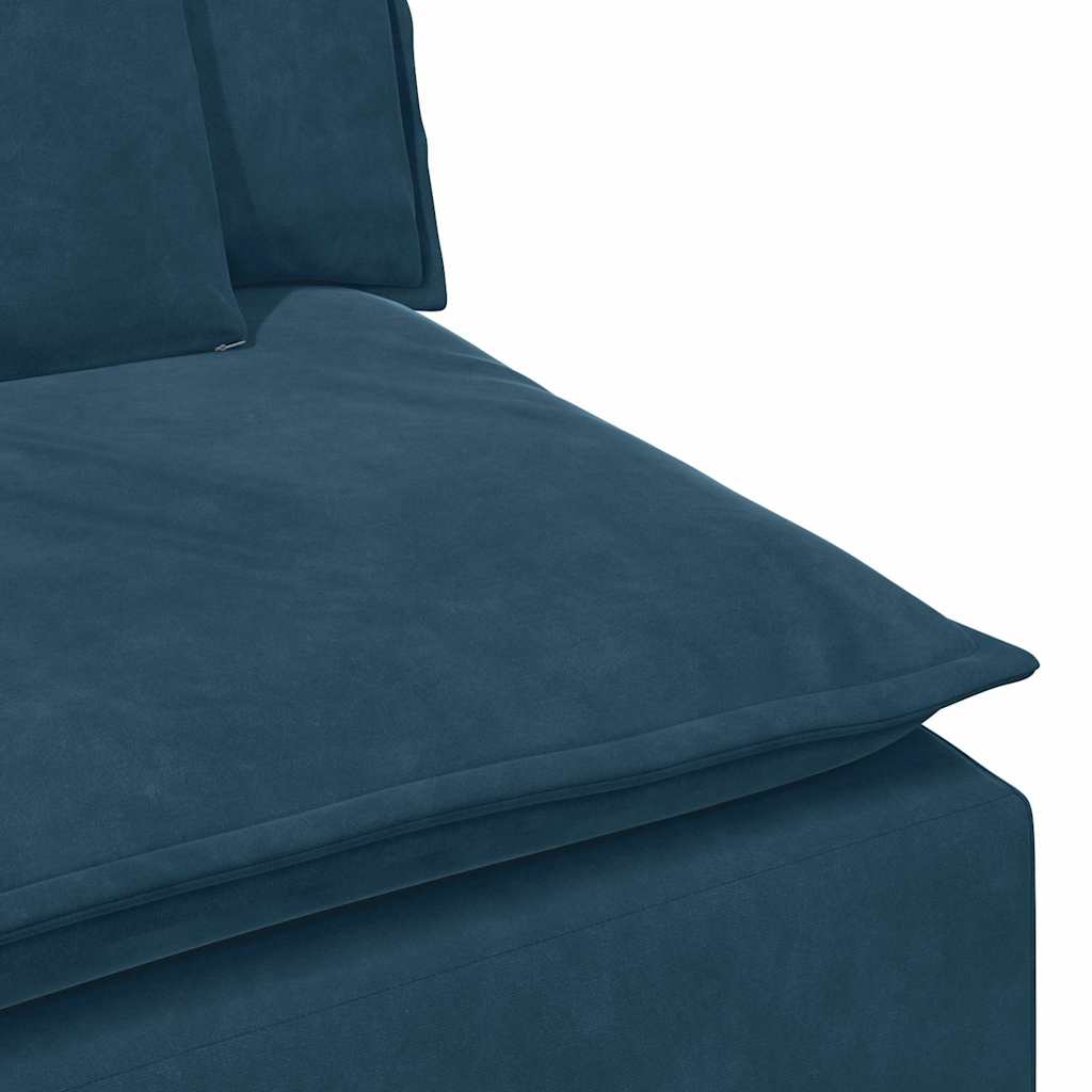 Module central de canapé modulable avec coussins bleus 100 cm - XIOS