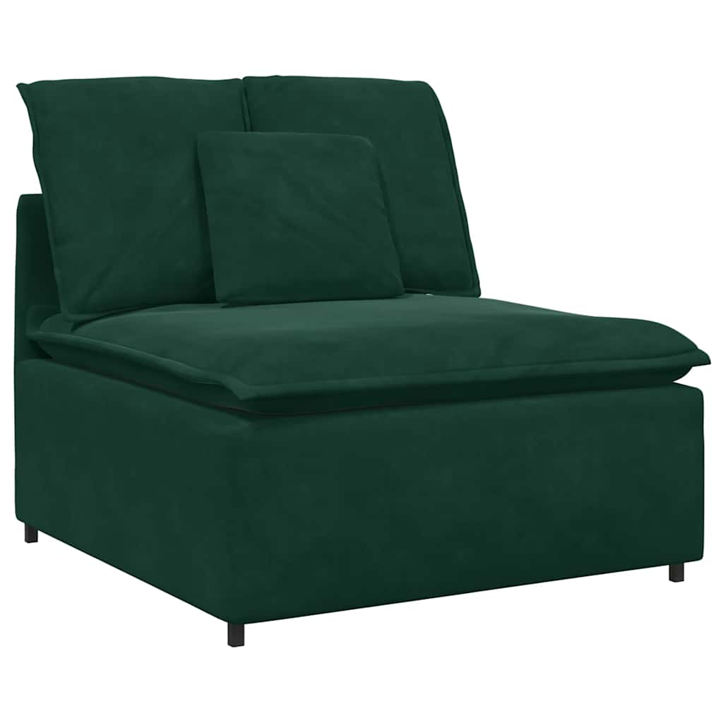 Module central de canapé modulable avec coussins vert foncé 100 cm - XIOS