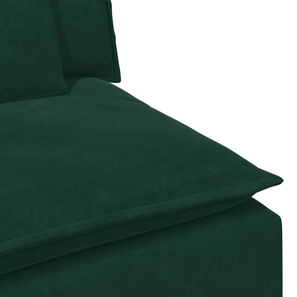 Module central de canapé modulable avec coussins vert foncé 100 cm - XIOS