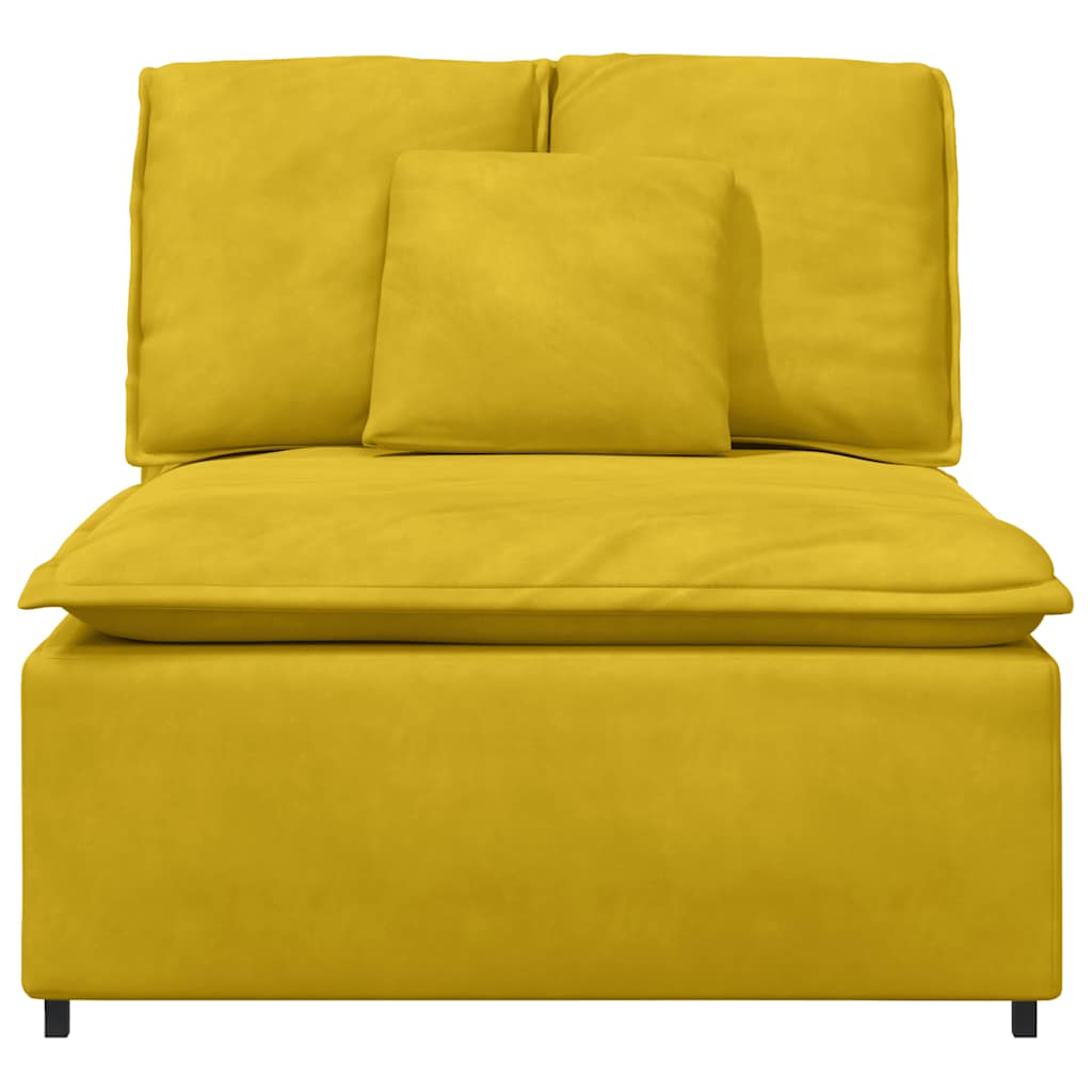 Module central de canapé modulable avec coussins jaunes 100 cm - XIOS