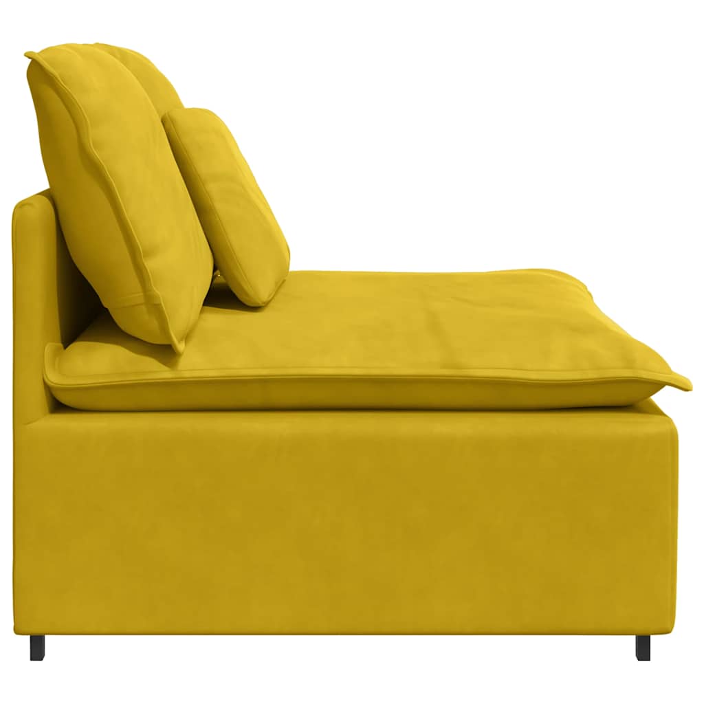 Module central de canapé modulable avec coussins jaunes 100 cm - XIOS