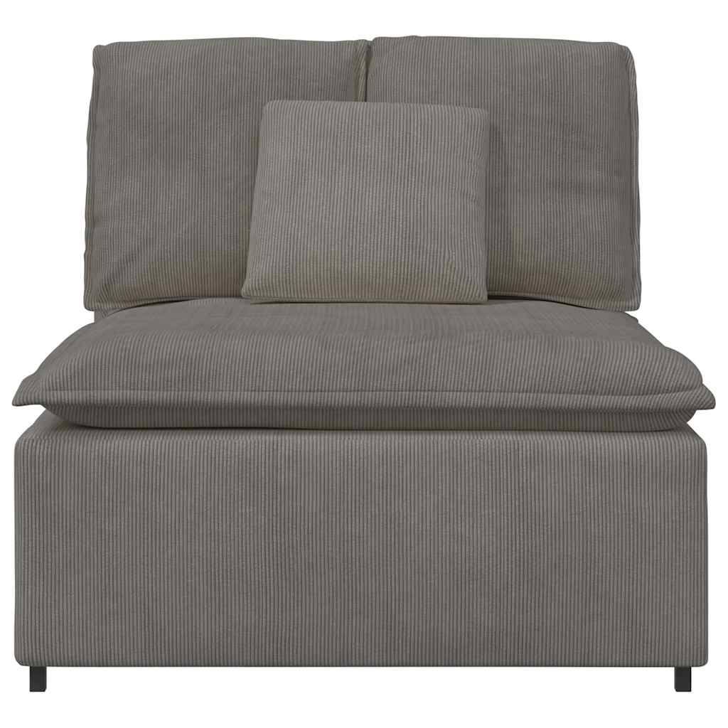 Module central de canapé modulable avec coussins gris clair 100 cm - XIOS