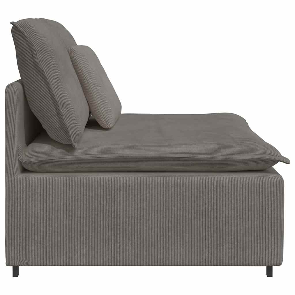Module central de canapé modulable avec coussins gris clair 100 cm - XIOS