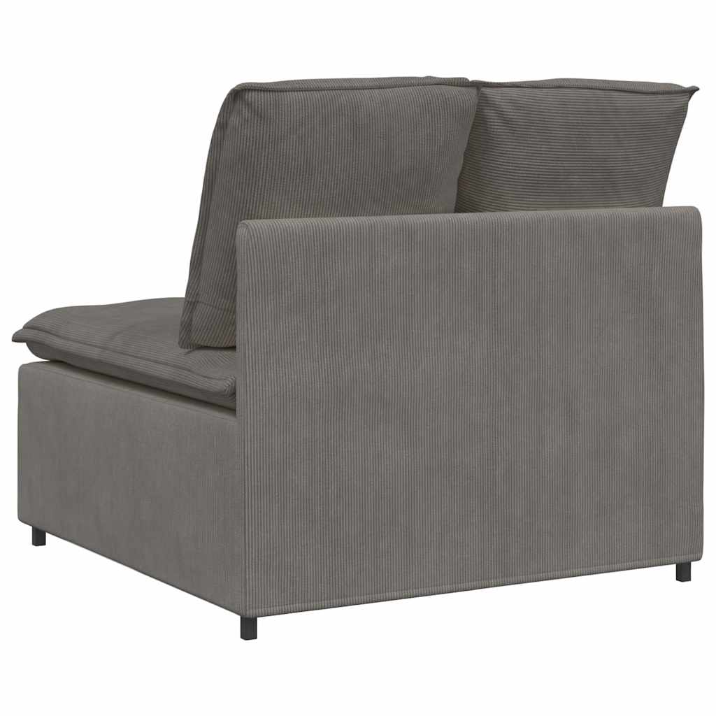 Module central de canapé modulable avec coussins gris clair 100 cm - XIOS