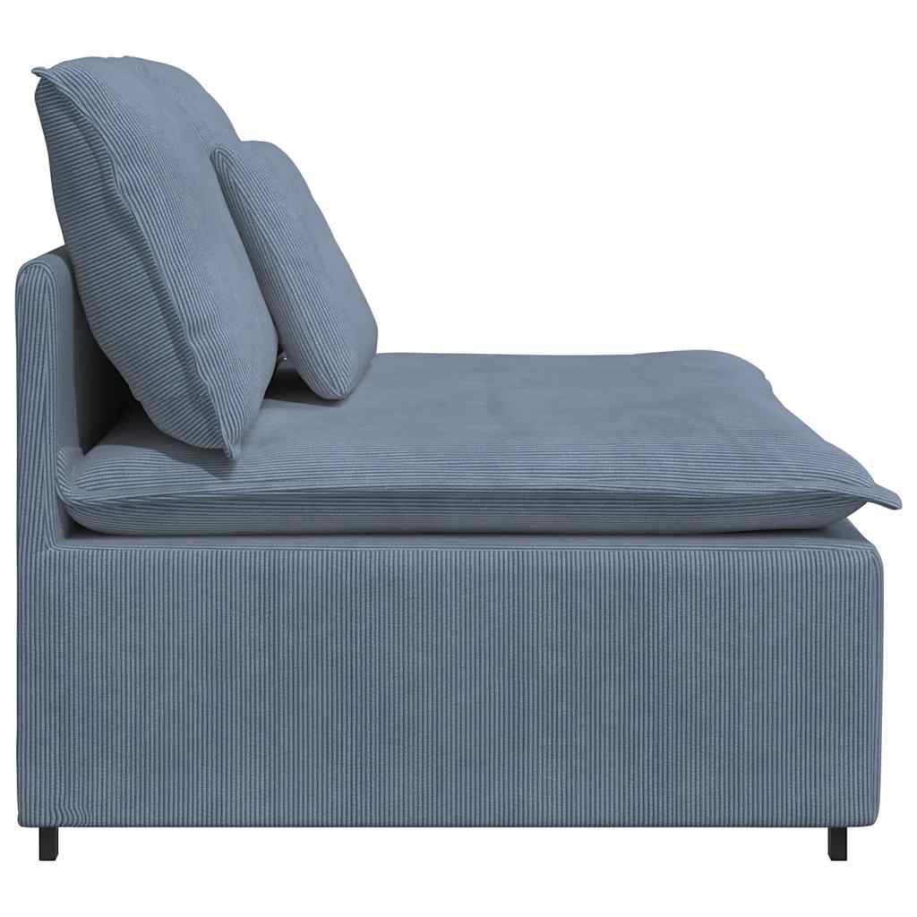 Module central de canapé modulable avec coussins bleus 100 cm - XIOS