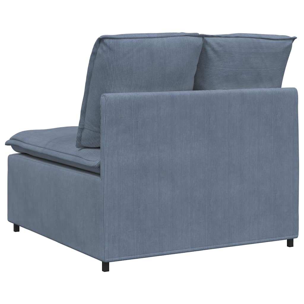 Module central de canapé modulable avec coussins bleus 100 cm - XIOS