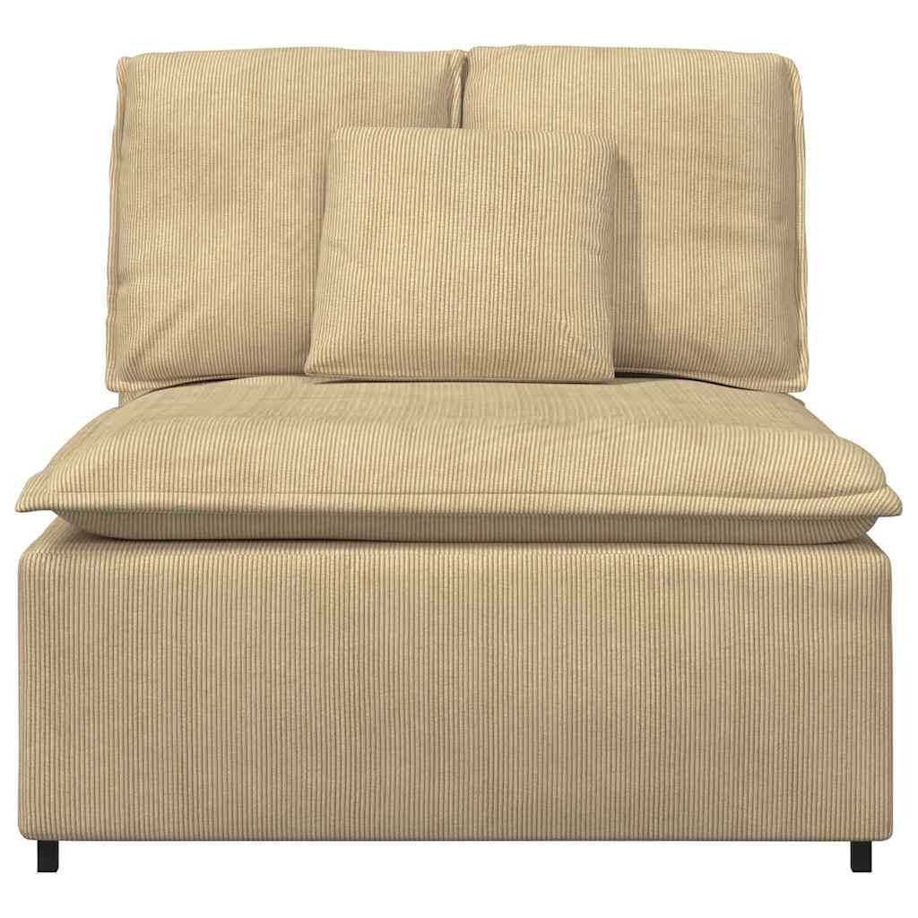 Module central de canapé modulable avec coussins gris-vert 100 cm - XIOS