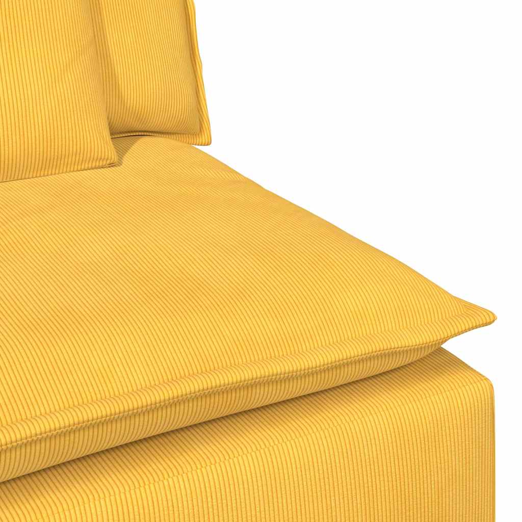 Module central de canapé modulable avec coussins jaune clair 100 cm - XIOS