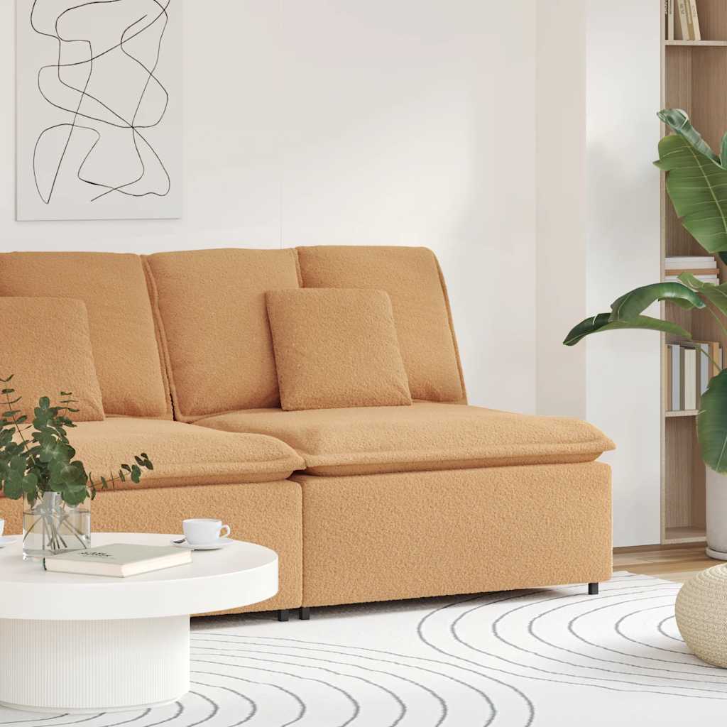 Module central de canapé modulable avec coussins beige 100 cm - XIOS
