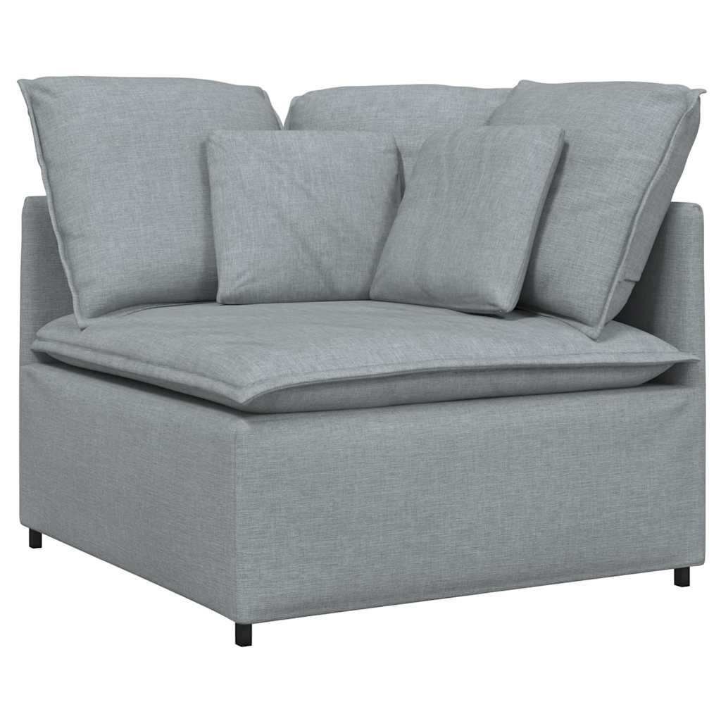 Module d'angle pour canapé modulable avec coussins gris clair 100 cm - XIOS