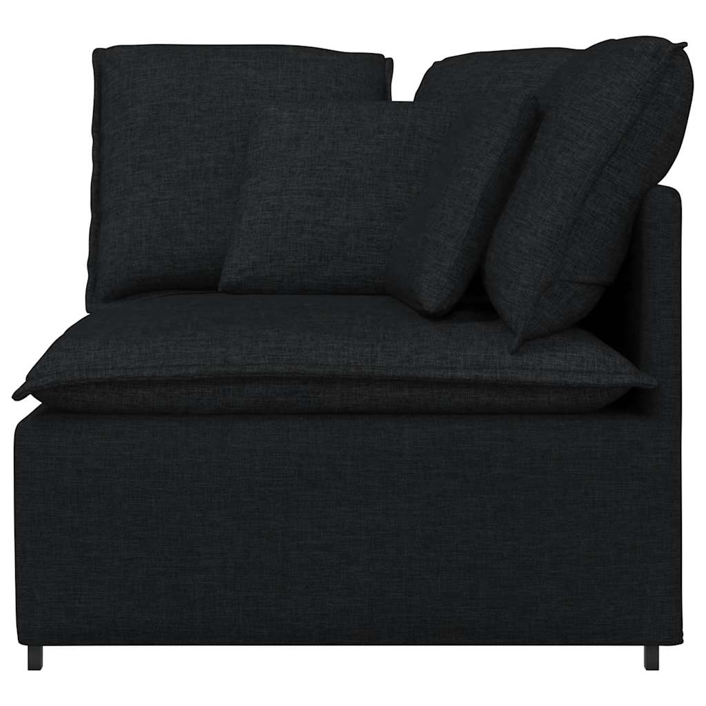 Module d'angle pour canapé modulable avec coussins noirs 100 cm - XIOS