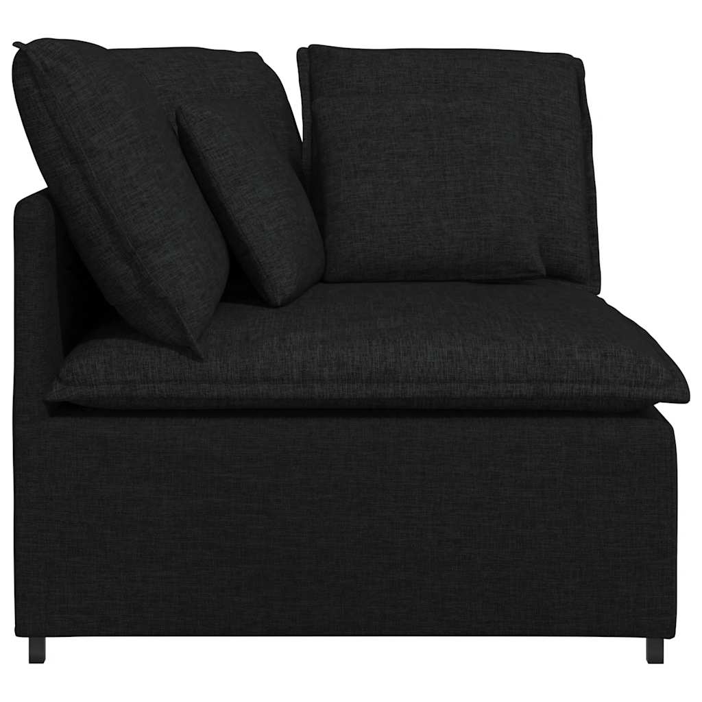 Module d'angle pour canapé modulable avec coussins noirs 100 cm - XIOS
