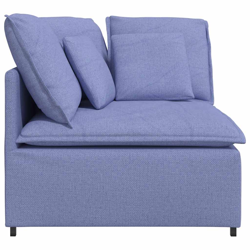 Module d'angle pour canapé modulable avec coussins bleu jean 100 cm - XIOS