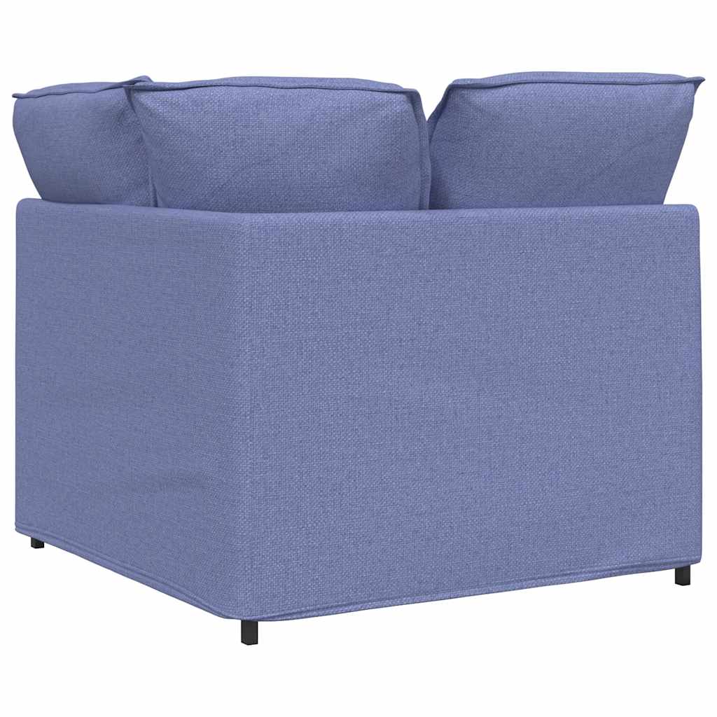 Module d'angle pour canapé modulable avec coussins bleu jean 100 cm - XIOS