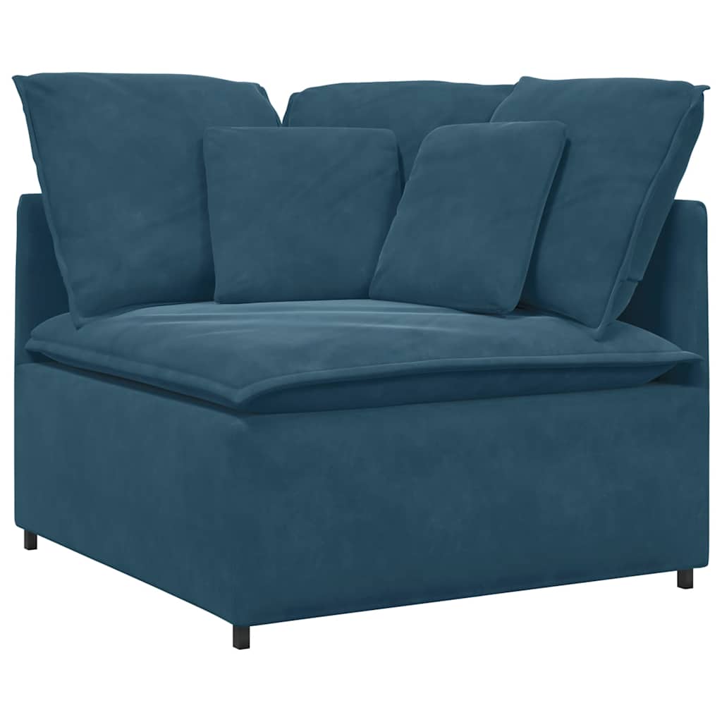 Module d'angle pour canapé modulable avec coussins bleus 100 cm - XIOS