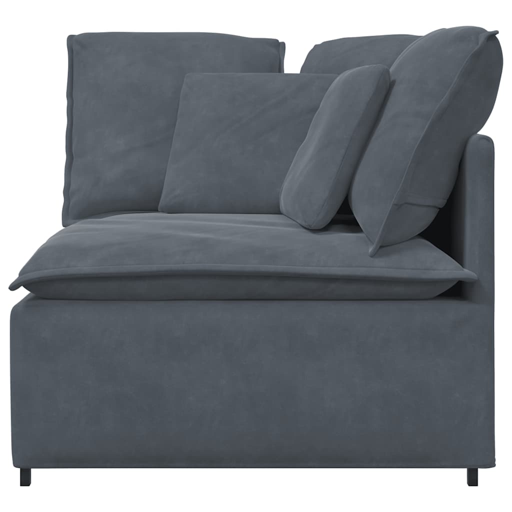 Module d'angle de canapé modulaire coussins gris foncé 100 cm - XIOS