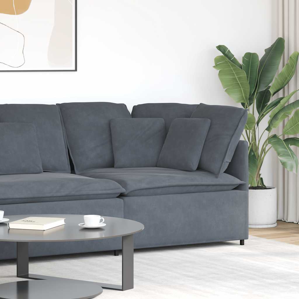 Module d'angle de canapé modulaire coussins gris foncé 100 cm - XIOS