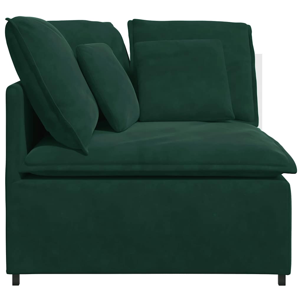 Module d'angle pour canapé modulable avec coussins vert foncé 100 cm - XIOS