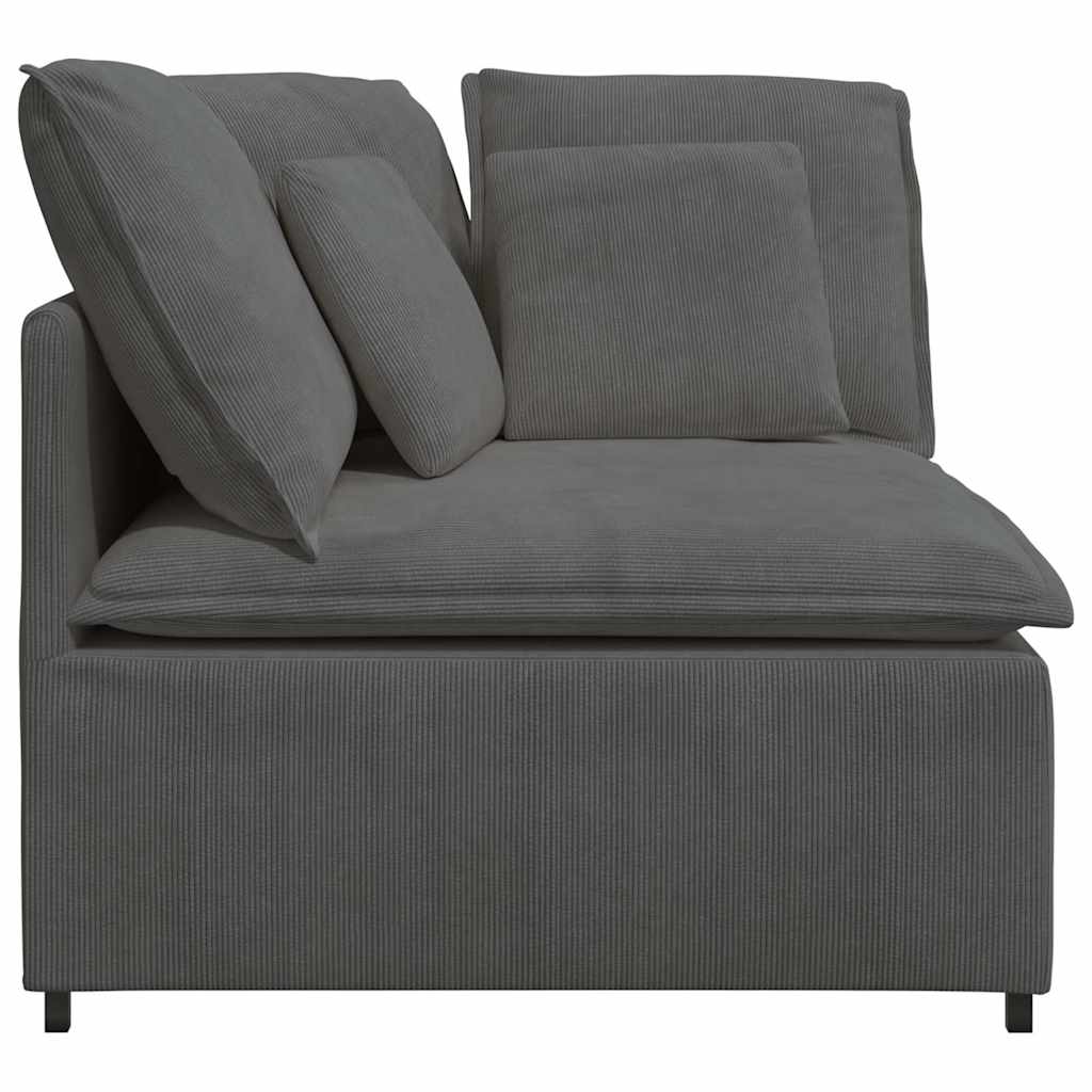 Module d'angle pour canapé modulable avec coussins gris foncé 100 cm - XIOS