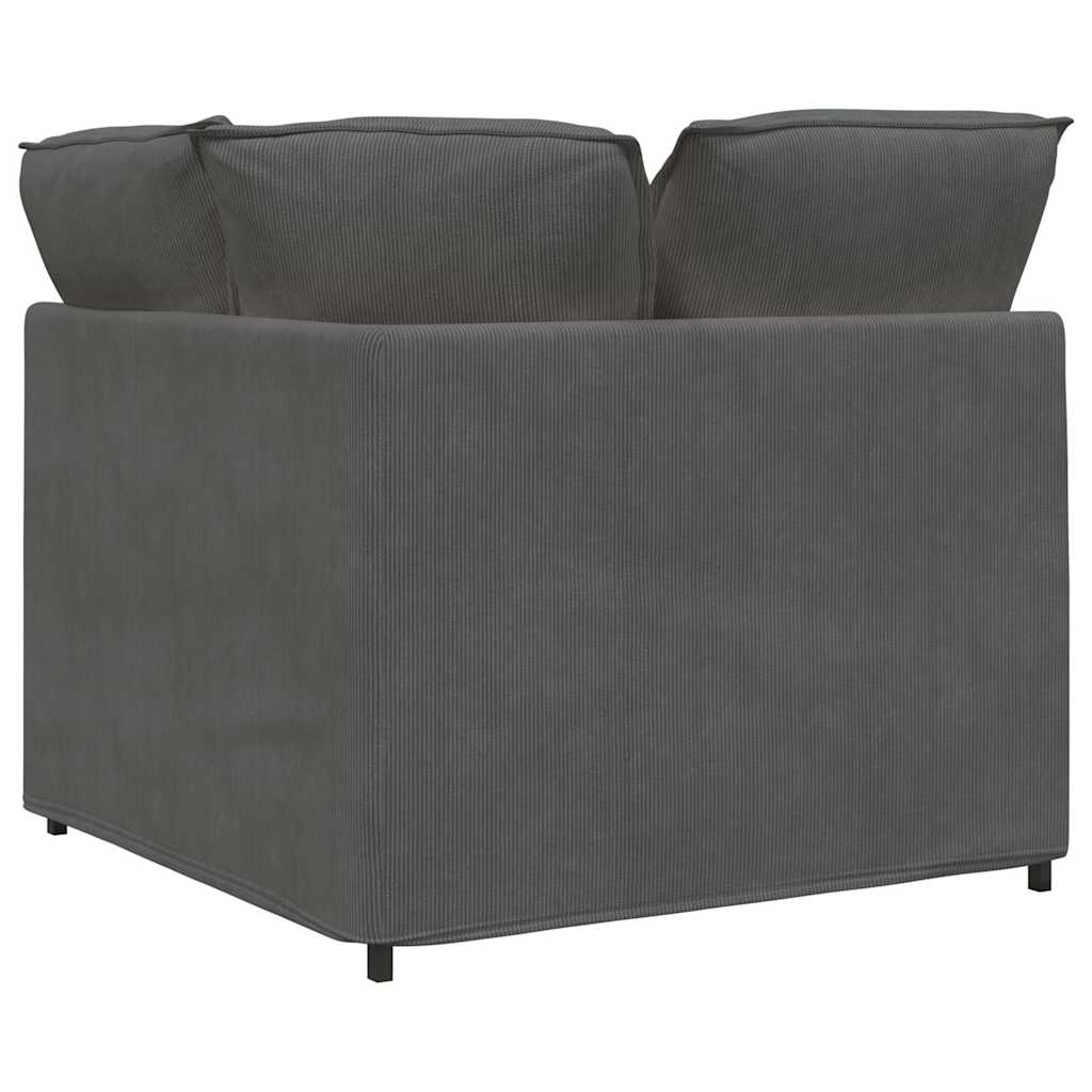 Module d'angle pour canapé modulable avec coussins gris foncé 100 cm - XIOS