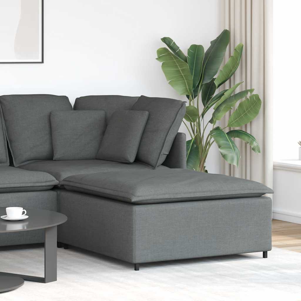 Module de repose-pieds pour canapé modulaire Gris foncé 100 x 100 x 48 cm - XIOS