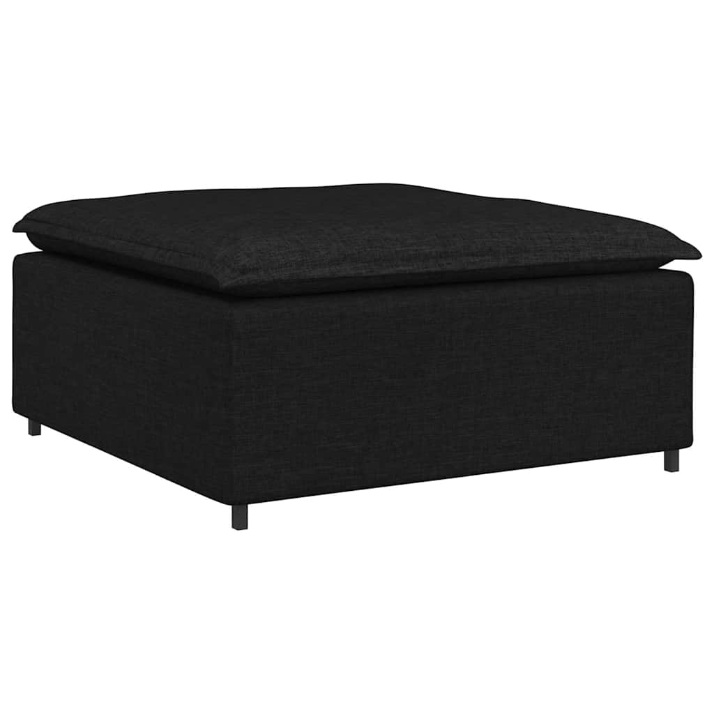 Module de repose-pieds pour canapé modulaire Noir 100 x 100 x 48 cm