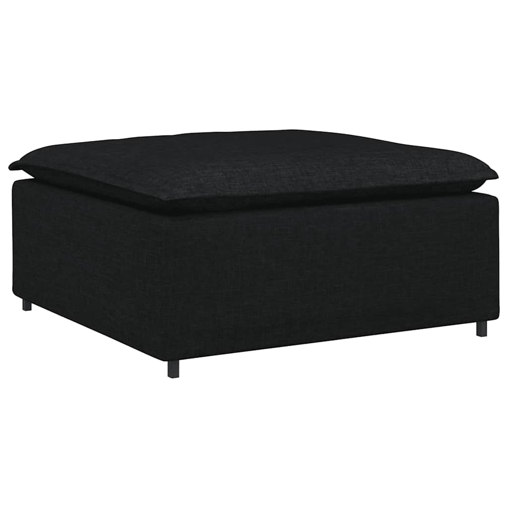 Module de repose-pieds pour canapé modulaire Noir 100 x 100 x 48 cm