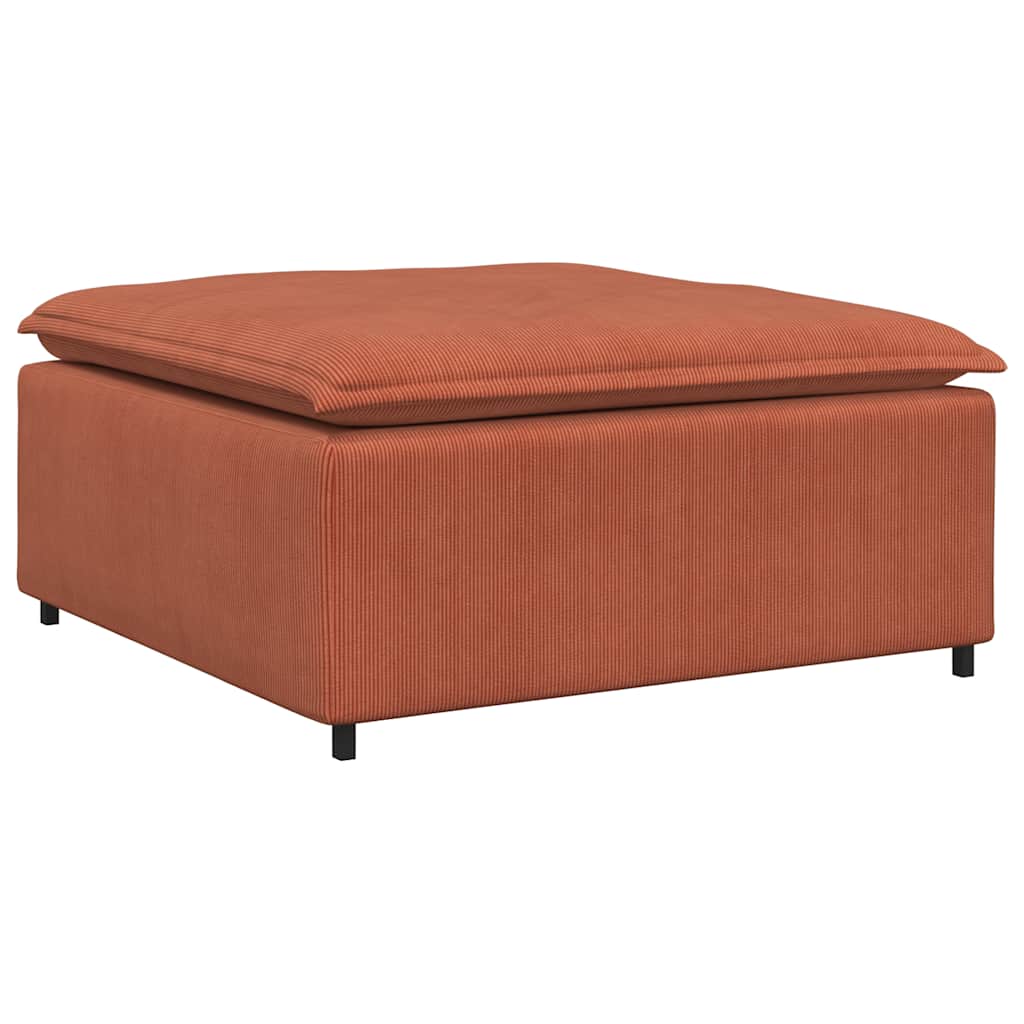 Repose-pieds modulaire pour canapé rouge orangé 100 x 100 x 48 cm - XIOS