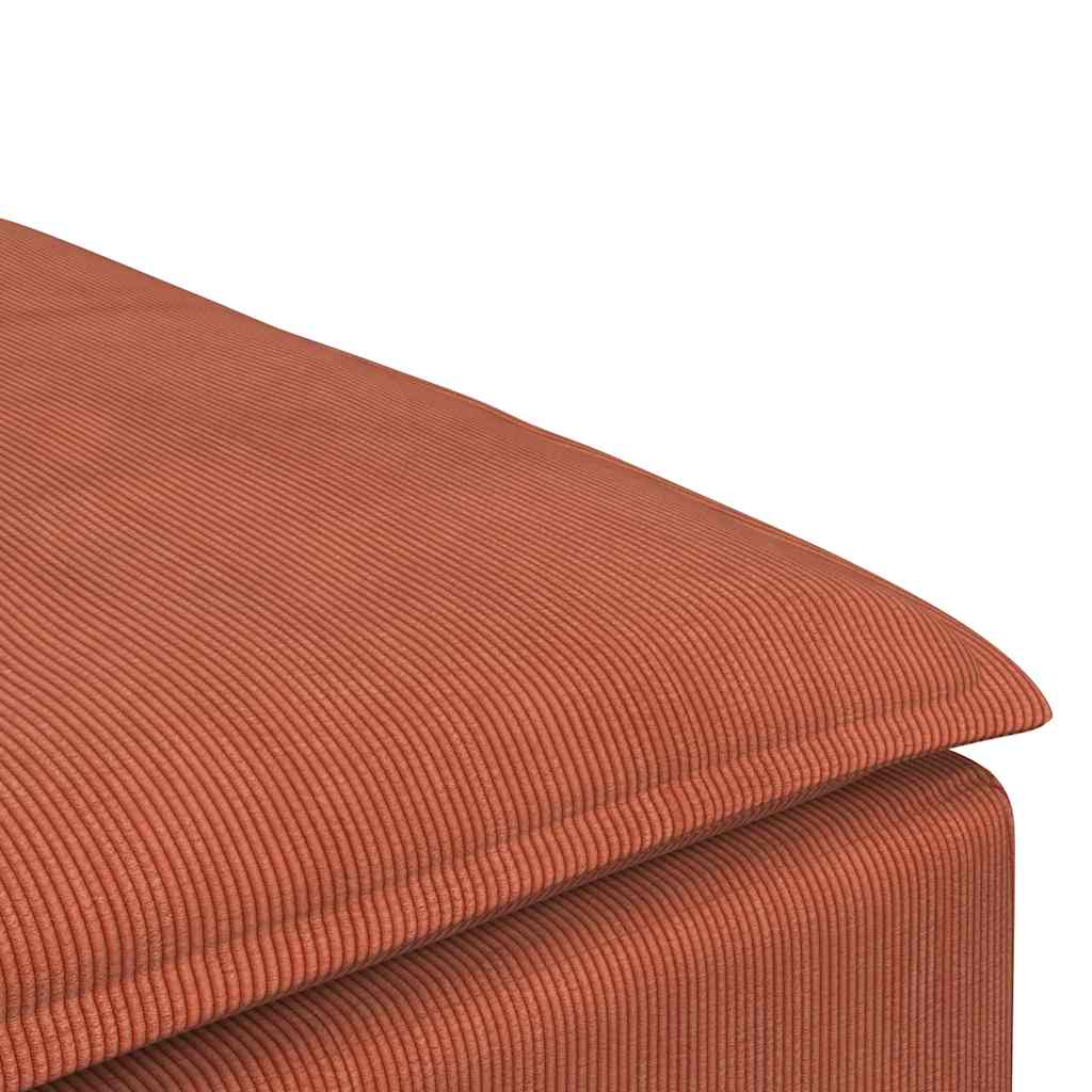 Repose-pieds modulaire pour canapé rouge orangé 100 x 100 x 48 cm - XIOS