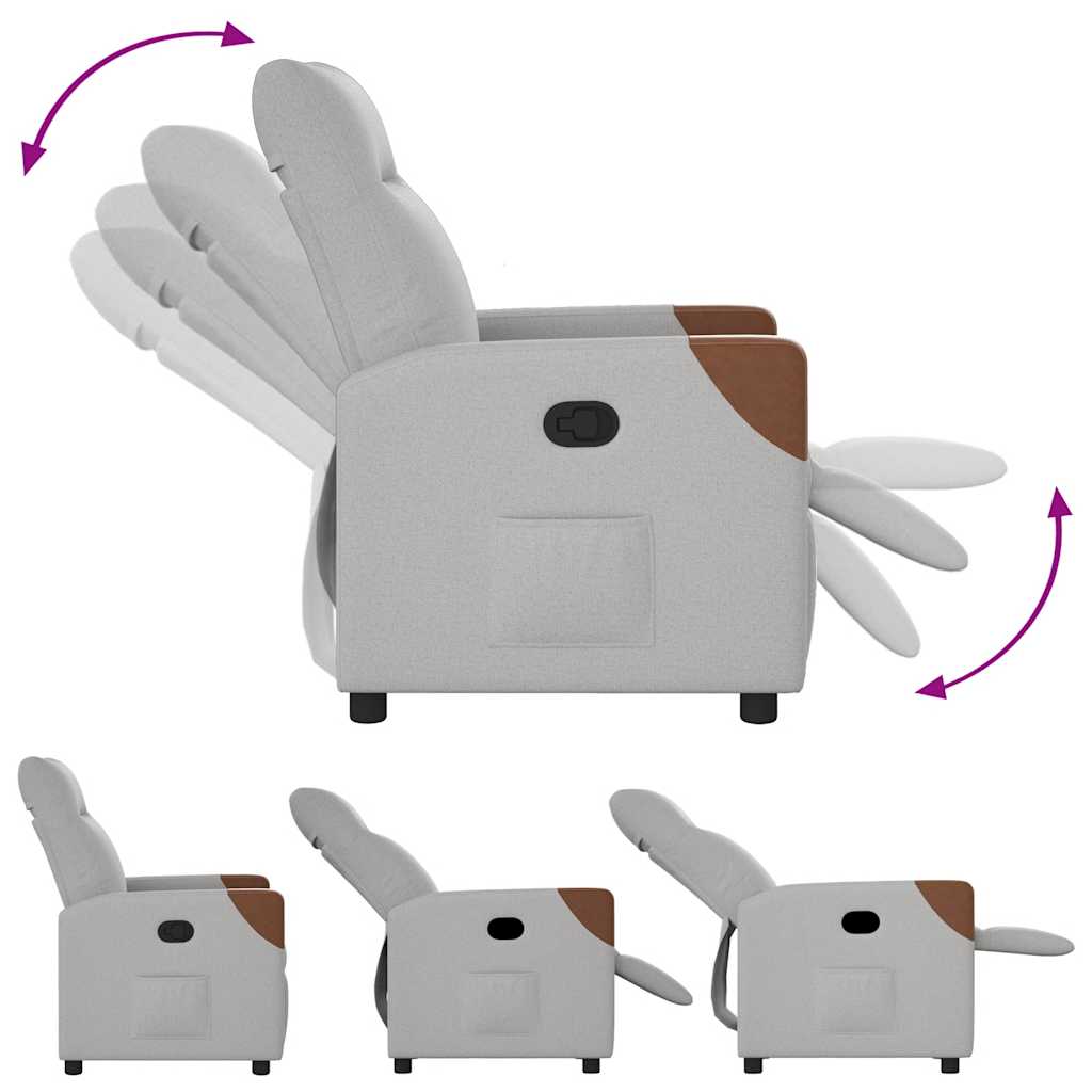 Fauteuil inclinable gris nuage tissu - XIOS