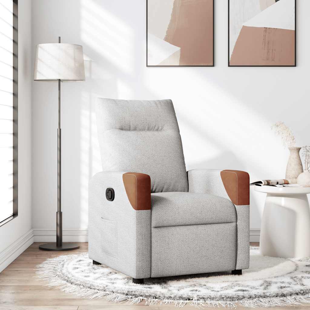 Fauteuil inclinable gris nuage tissu - XIOS