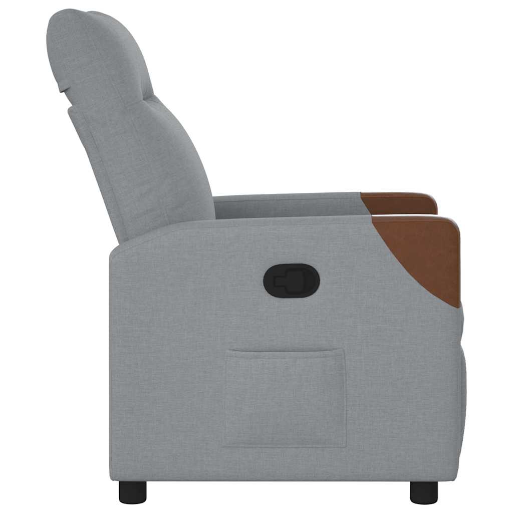 Fauteuil inclinable Gris clair Tissu - XIOS