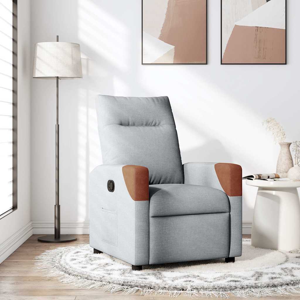Fauteuil inclinable Gris clair Tissu - XIOS