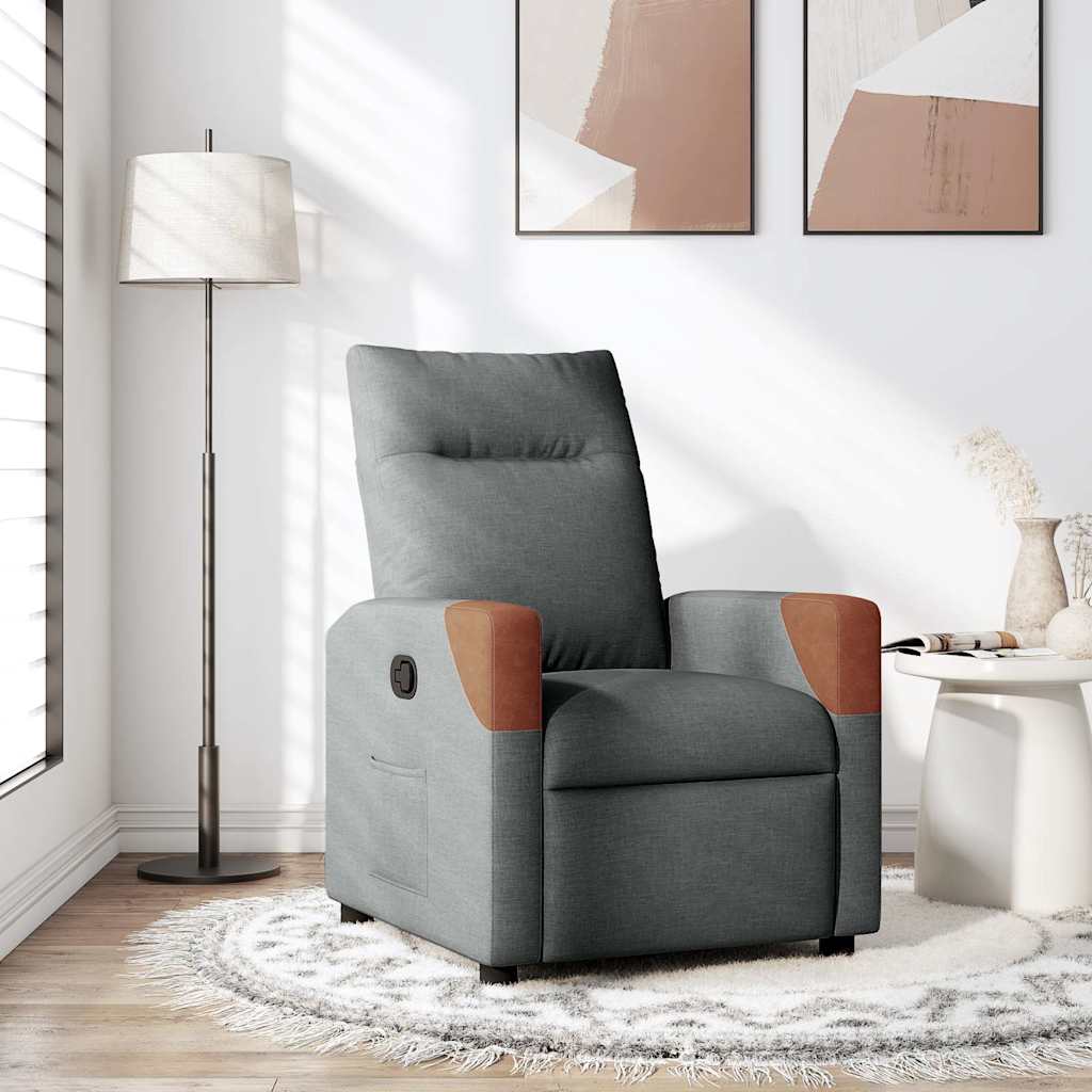 Fauteuil inclinable Gris foncé Tissu - XIOS