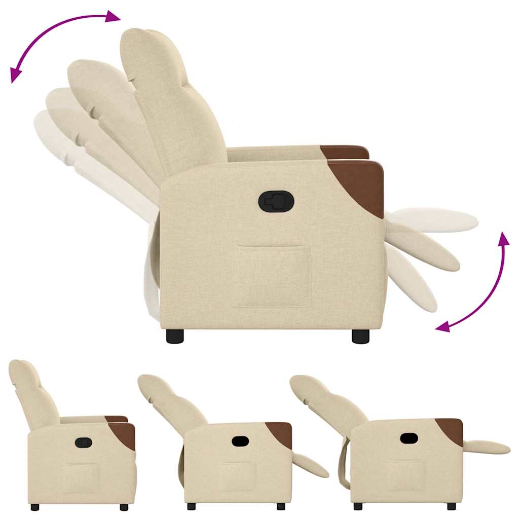 Fauteuil inclinable Crème Tissu - XIOS