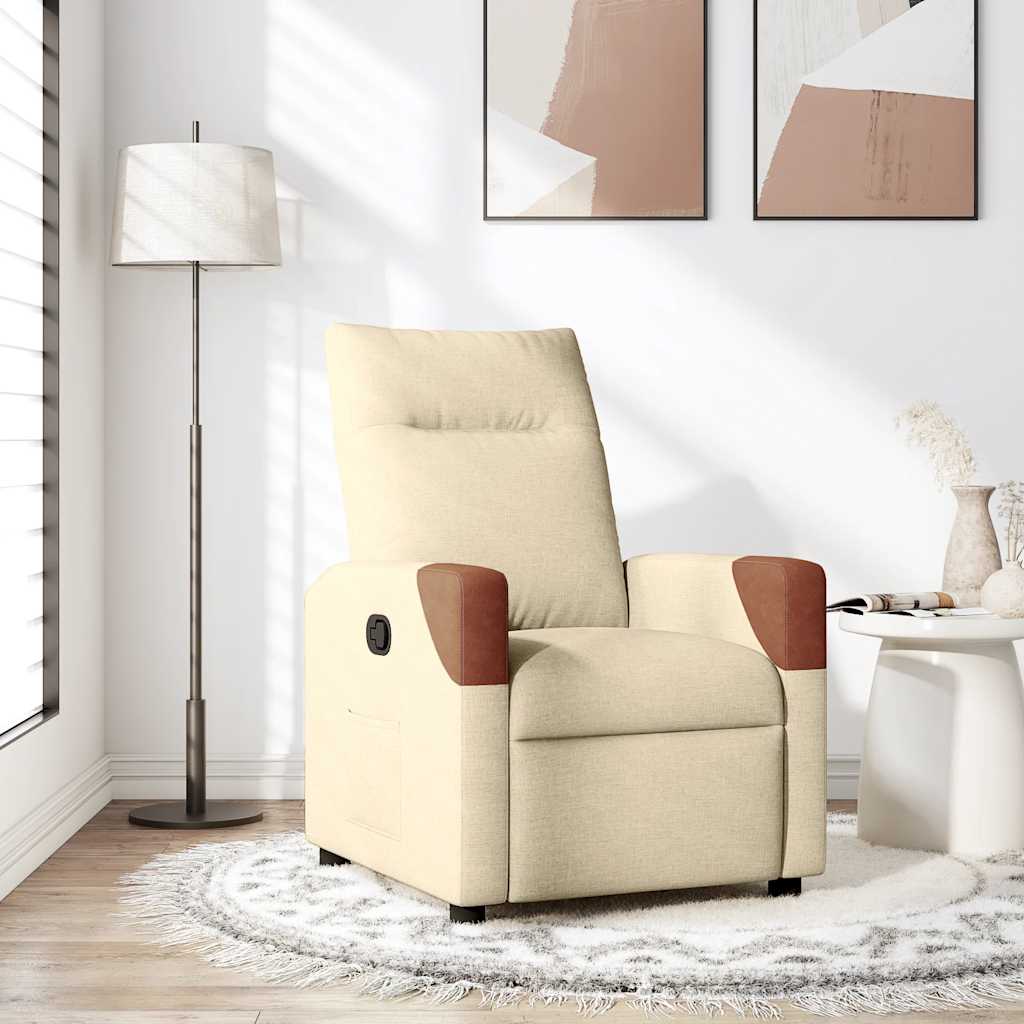 Fauteuil inclinable Crème Tissu - XIOS