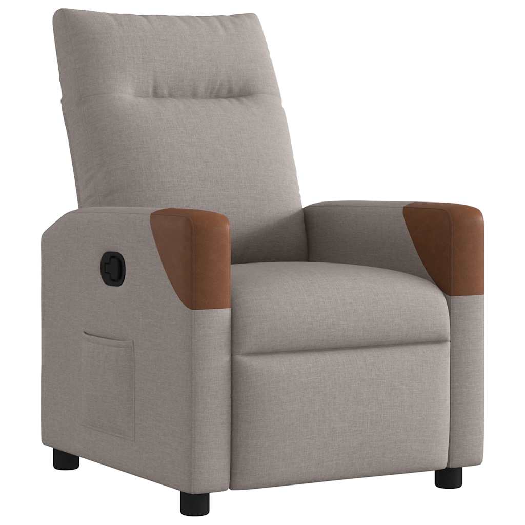 Fauteuil inclinable Taupe Tissu - XIOS