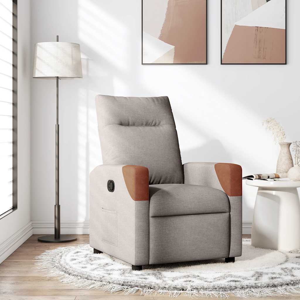 Fauteuil inclinable Taupe Tissu - XIOS