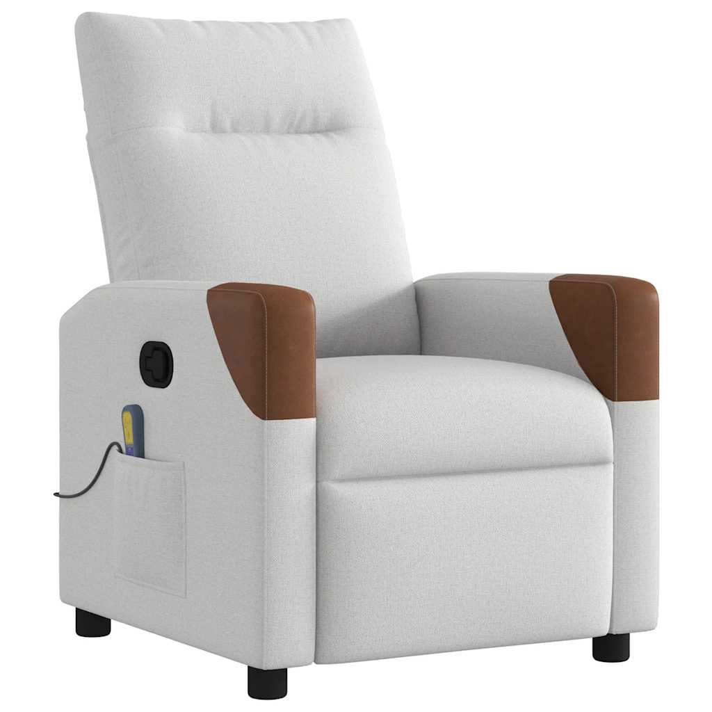 Fauteuil de massage inclinable gris nuage tissu - XIOS