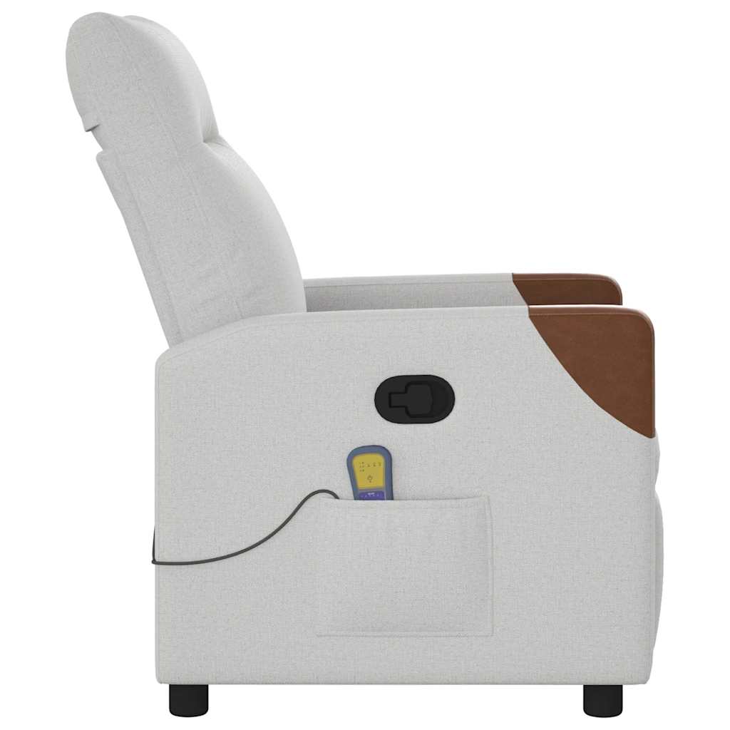 Fauteuil de massage inclinable gris nuage tissu - XIOS