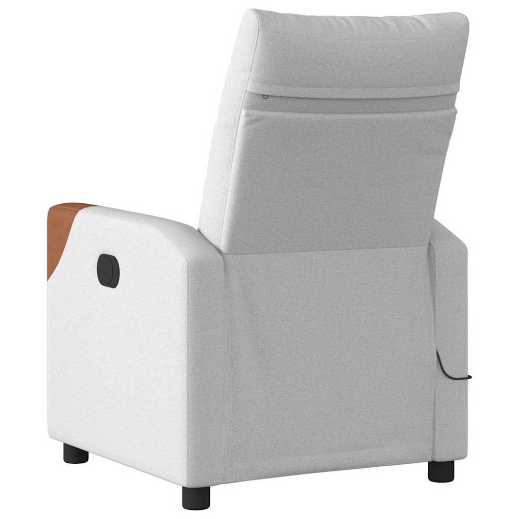 Fauteuil de massage inclinable gris nuage tissu - XIOS