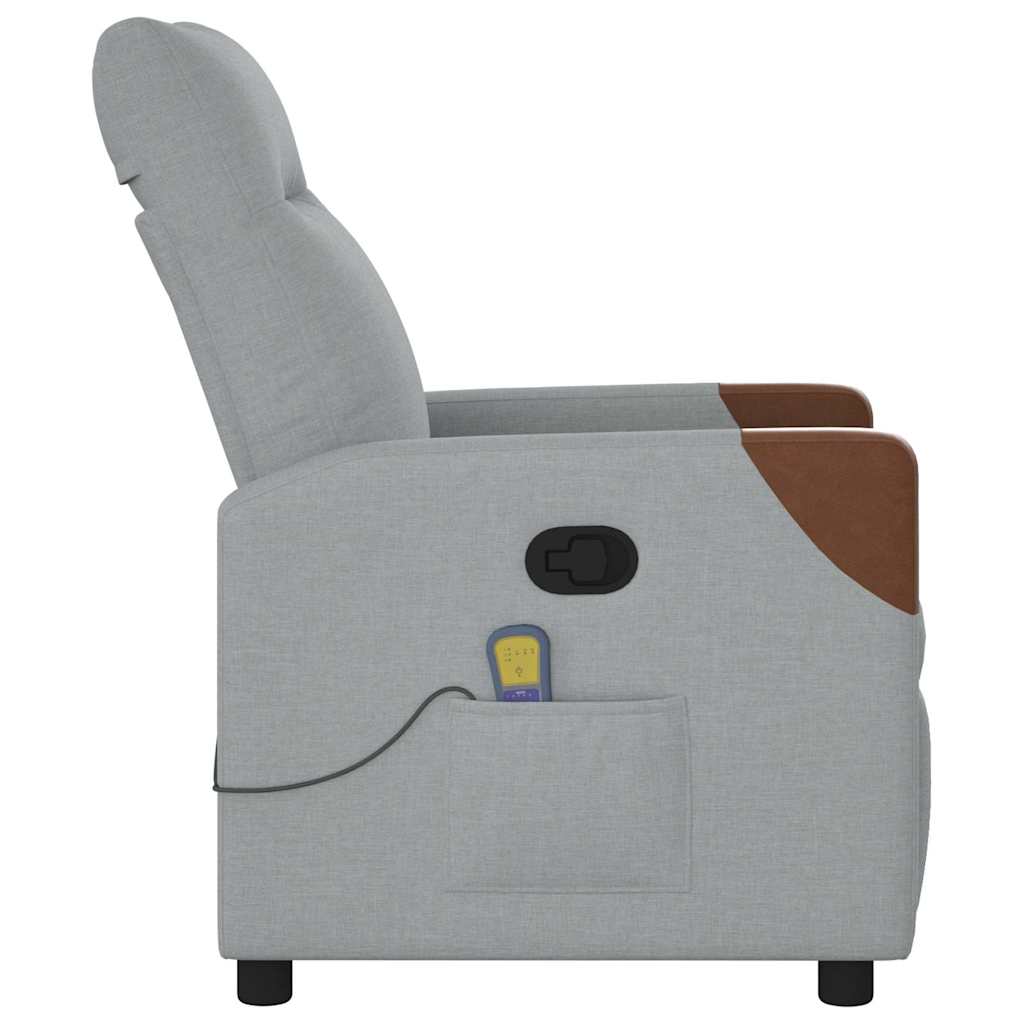 Fauteuil de massage inclinable Gris clair Tissu - XIOS