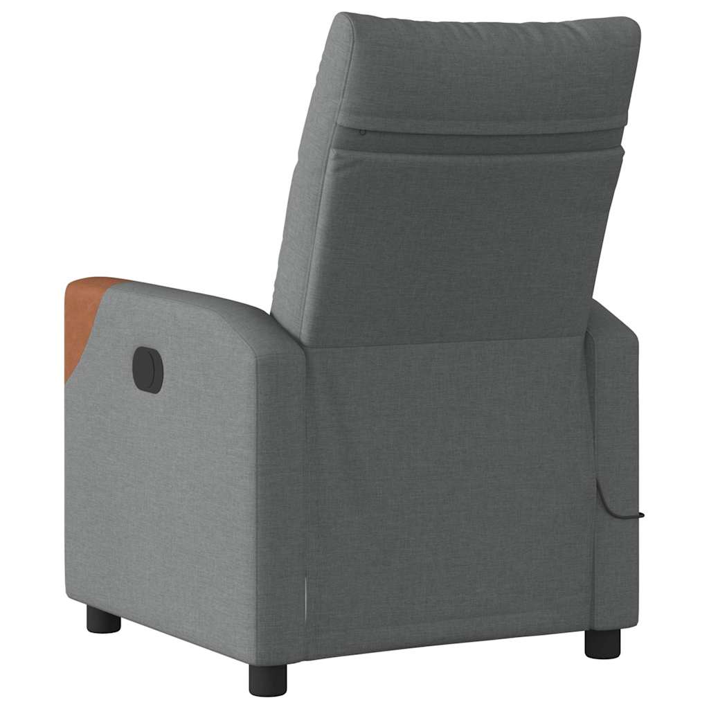 Fauteuil de massage inclinable Gris foncé Tissu - XIOS