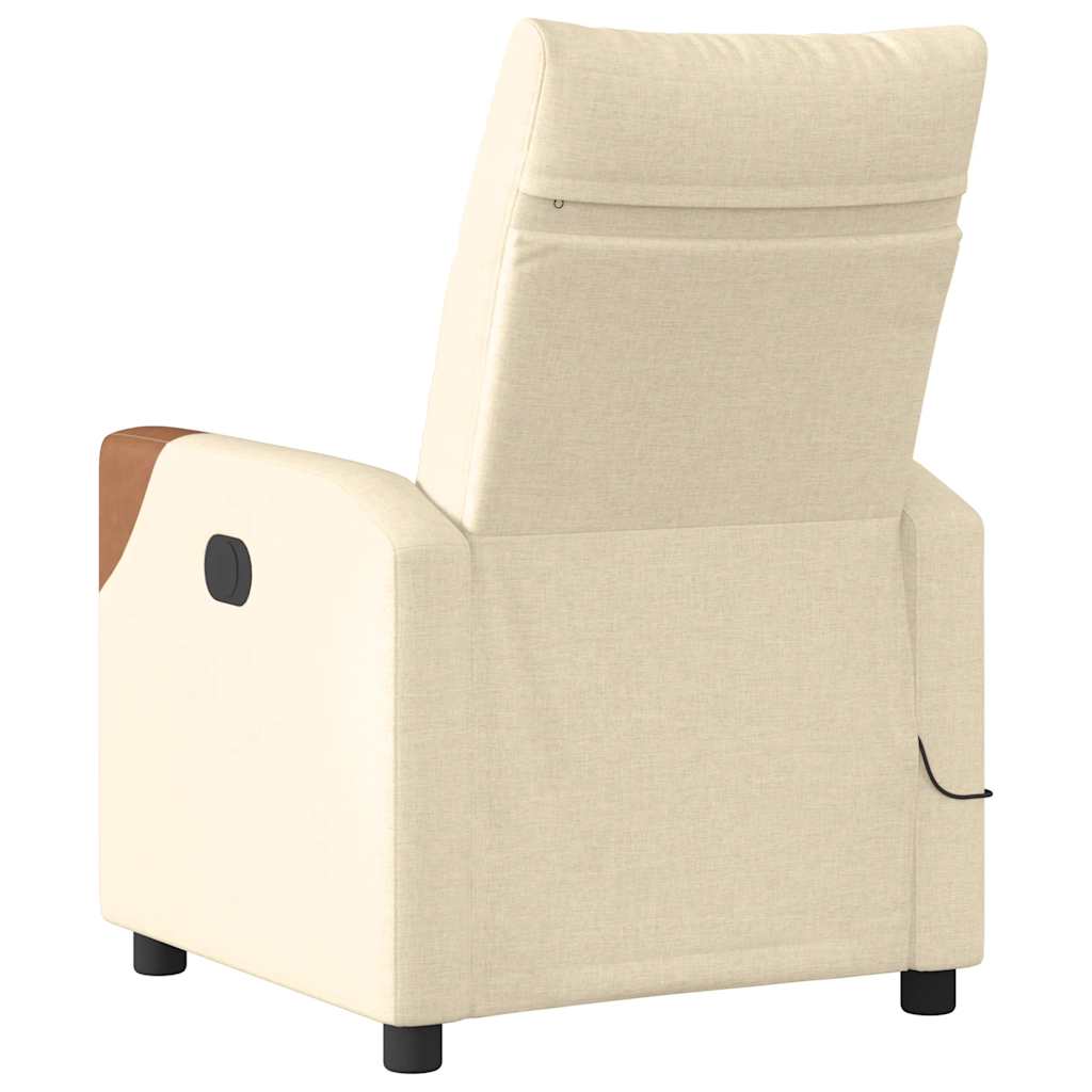 Fauteuil de massage inclinable Crème Tissu - XIOS