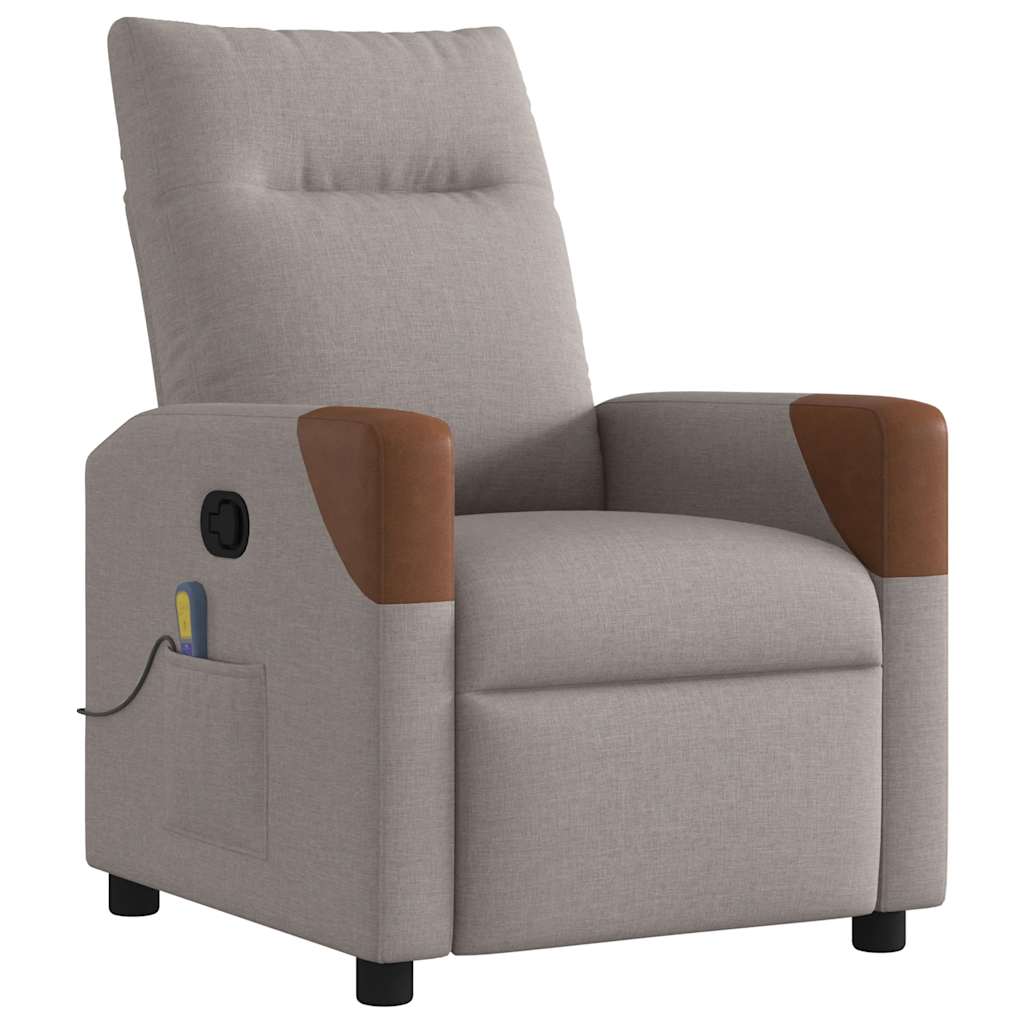 Fauteuil de massage inclinable Taupe Tissu - XIOS